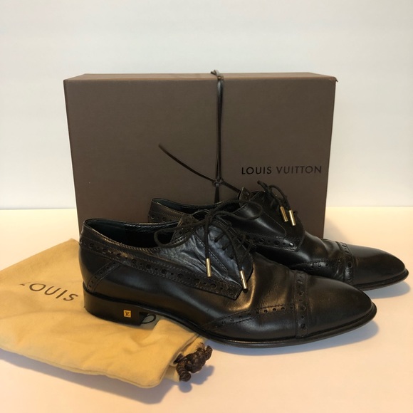 Louis Vuitton Shoes - Louis Vuitton Black Leather Dress Shoes